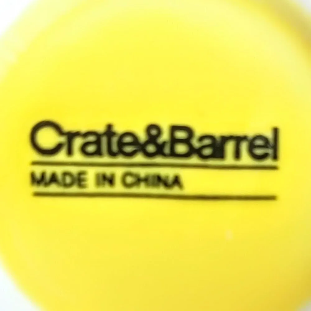 Crate & Barrel Green Yellow 3 Oz. Ceramic Espresso Shot Glasses